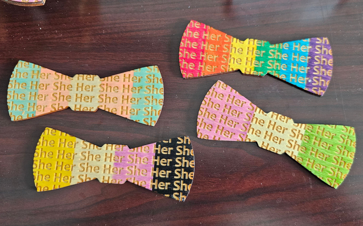 She/Her Wooden Bowtie